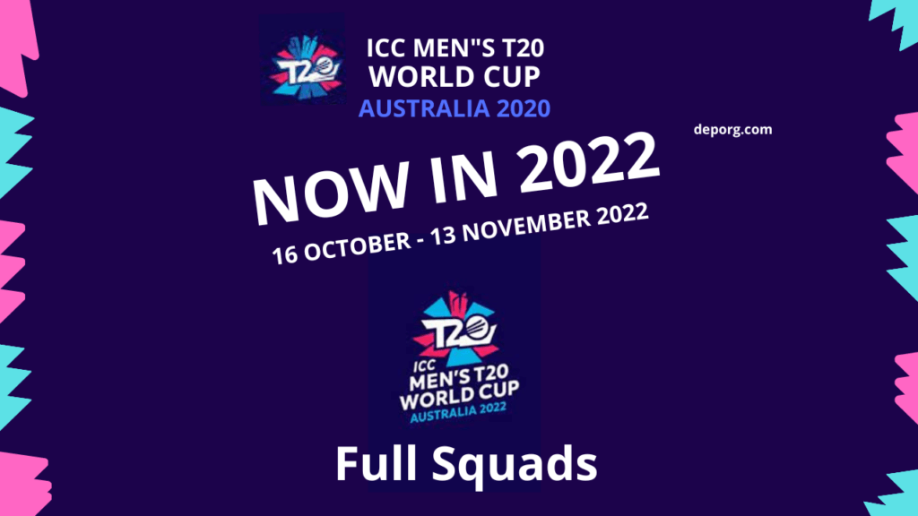 ICC Men's T20 World Cup 2022 Squad